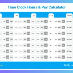 Instant Weekly Time Clock Calculator – Hours, Breaks & Pay Made Simple