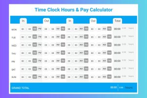 Instant Weekly Time Clock Calculator – Hours, Breaks & Pay Made Simple
